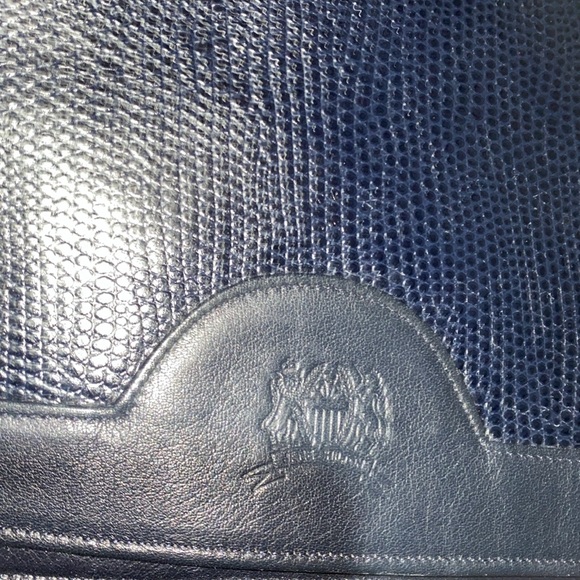 JANE SHILTON Gorgeous Genuine Leather (Navy) Used,Looks Unused! ~6463-ACC-001 - Picture 3 of 10
